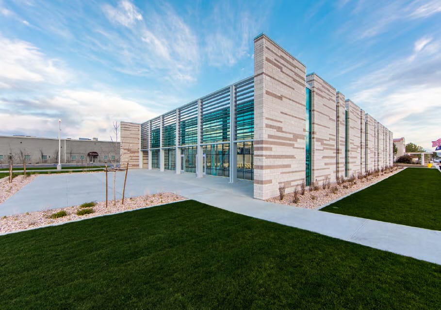 Image of the front of Varex Imaging Head Quarters in Salt Lake City, Utah